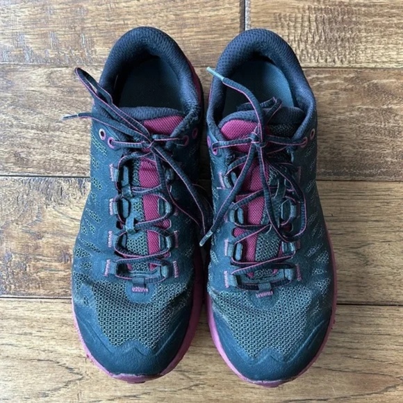 La Sportiva Karacal Mountain Trail Running Shoes Black Red Plum Womens Size 7 - Picture 8 of 10